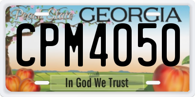 GA license plate CPM4050