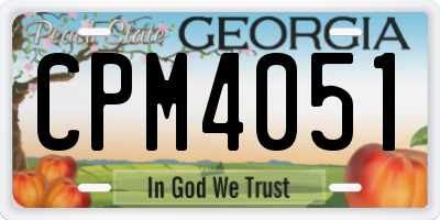GA license plate CPM4051