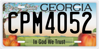 GA license plate CPM4052