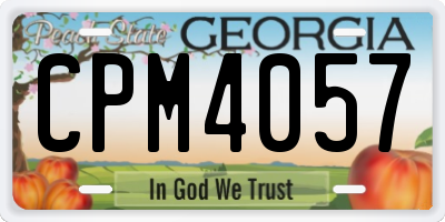GA license plate CPM4057