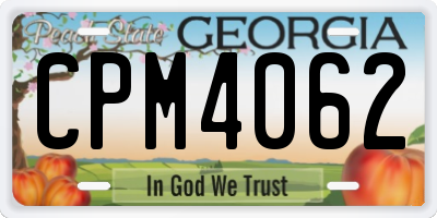 GA license plate CPM4062