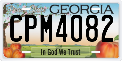 GA license plate CPM4082