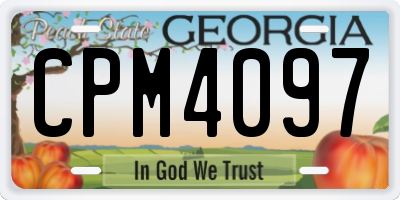 GA license plate CPM4097