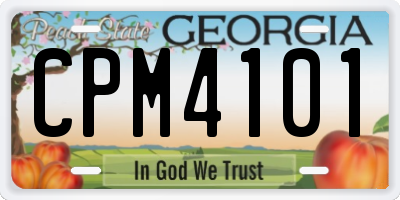 GA license plate CPM4101