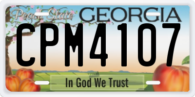 GA license plate CPM4107