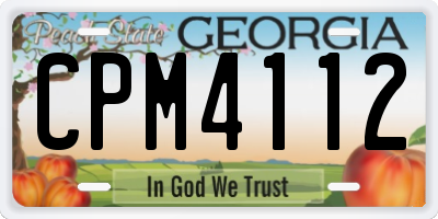 GA license plate CPM4112