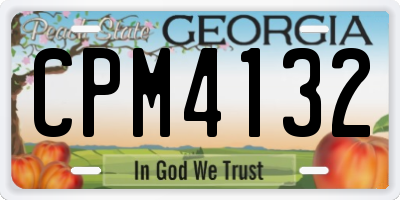 GA license plate CPM4132