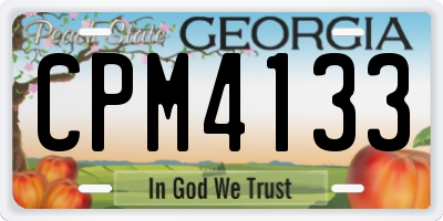 GA license plate CPM4133