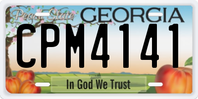 GA license plate CPM4141