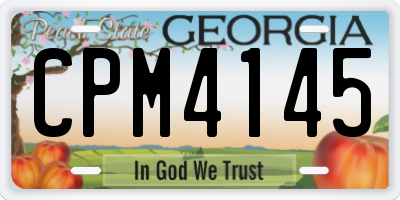GA license plate CPM4145