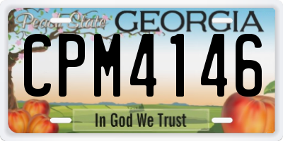GA license plate CPM4146
