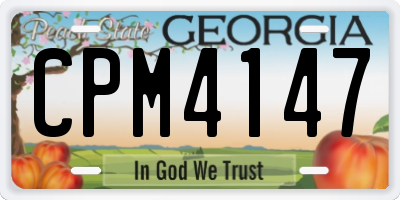 GA license plate CPM4147