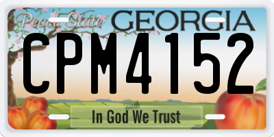 GA license plate CPM4152