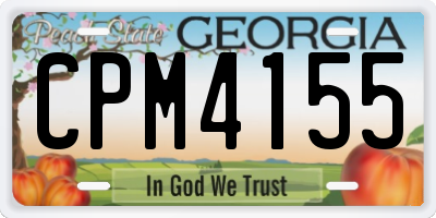 GA license plate CPM4155