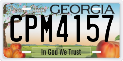GA license plate CPM4157