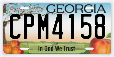 GA license plate CPM4158