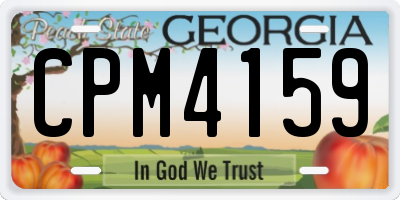 GA license plate CPM4159