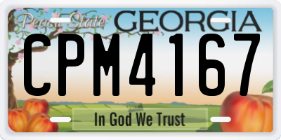 GA license plate CPM4167