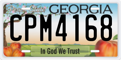 GA license plate CPM4168