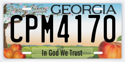 GA license plate CPM4170