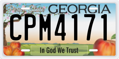 GA license plate CPM4171