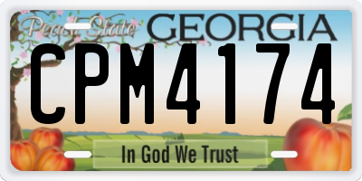 GA license plate CPM4174