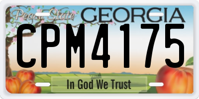 GA license plate CPM4175
