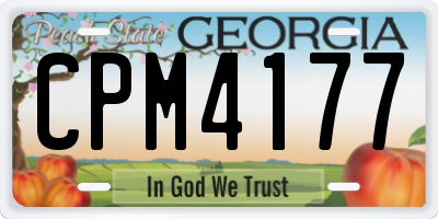 GA license plate CPM4177