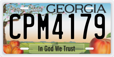 GA license plate CPM4179