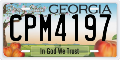 GA license plate CPM4197