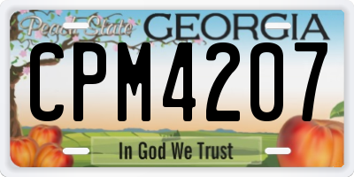 GA license plate CPM4207