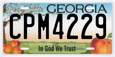 GA license plate CPM4229