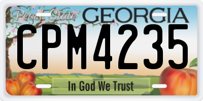 GA license plate CPM4235