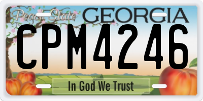 GA license plate CPM4246