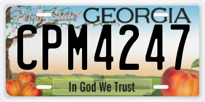 GA license plate CPM4247