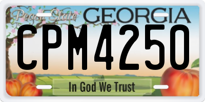 GA license plate CPM4250