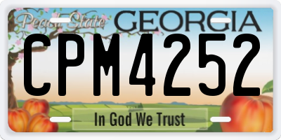 GA license plate CPM4252