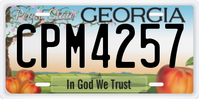GA license plate CPM4257