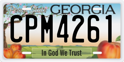 GA license plate CPM4261