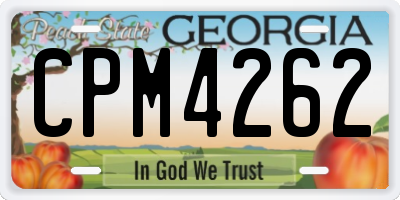 GA license plate CPM4262