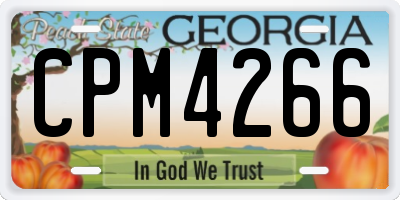 GA license plate CPM4266
