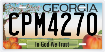 GA license plate CPM4270