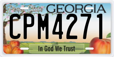 GA license plate CPM4271