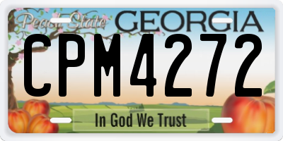 GA license plate CPM4272