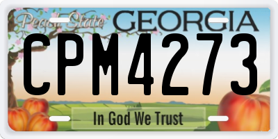 GA license plate CPM4273