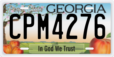 GA license plate CPM4276