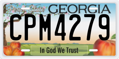 GA license plate CPM4279