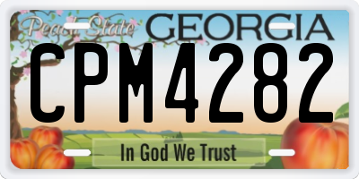 GA license plate CPM4282