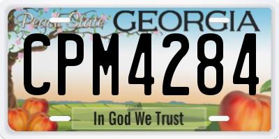 GA license plate CPM4284
