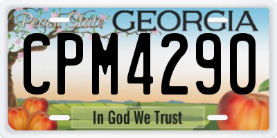 GA license plate CPM4290